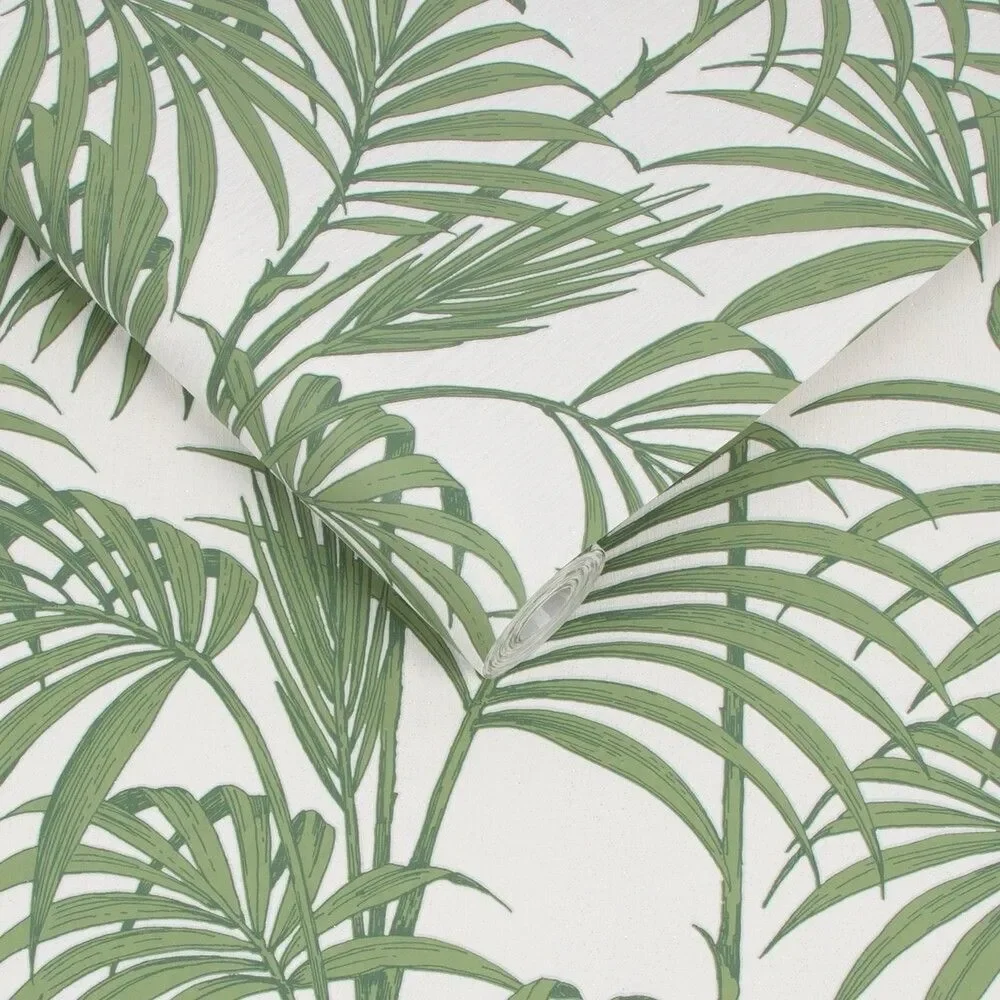 Julien MacDonald Honolulu-Palm Green Removable Wallpaper 56 sq ft. Roll NEW